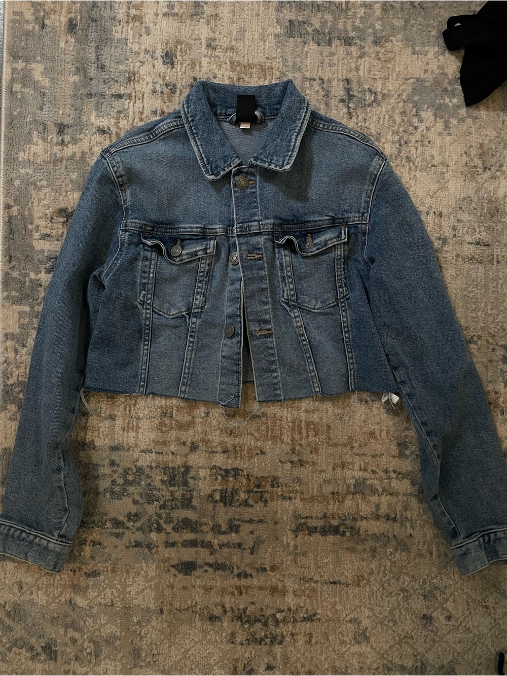 Cropped Blue Denim Jacket